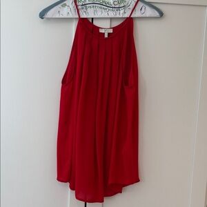 Joie Vibrant Red Pleated Top